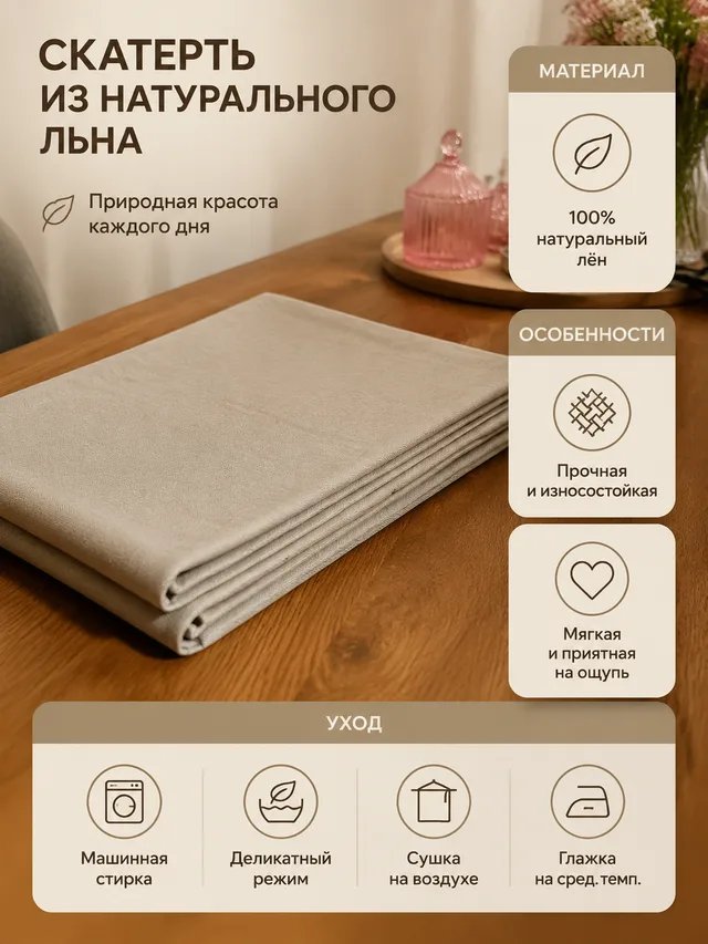 Пример: Инфографика материала и ухода