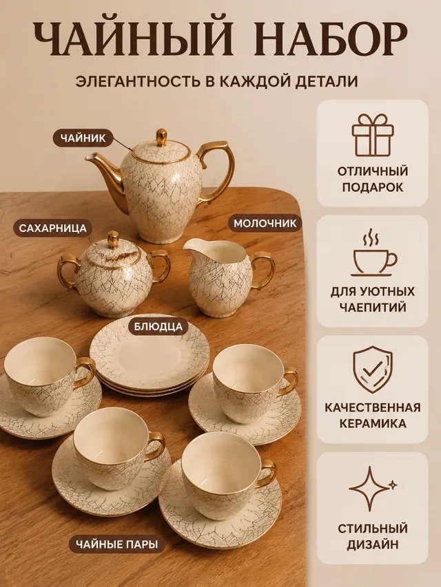 Пример: Сервиз и комплект раскладкой